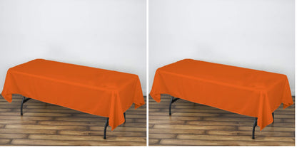 AK TRADING CO. 60 x 102-Inch Rectangular Polyester Tablecloth - Made in USA - Wrinkle-Resistant, Flame Retardant, Durable Party Table Cover, Banquet Tablecloth, Wedding Table Cover - Orange