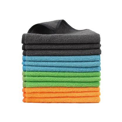 Tricol Clean Microfiber Cleaning Cloth, 16in*16in, 12 Pack Ultra-Thick Cleaning Rags, Super Absorbent, Lint Free & Streak Free Cleaning Towels for Car, House, Kitchen, Office