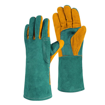 MIG Welding Gloves for Men, Fireproof Leather and Stitching