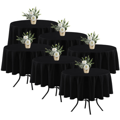 Fitable 6 Pack White Table Cloths 70x120 Inch for 6-8 Ft Rectangle Tables