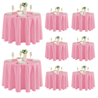 Fitable 6 Pack White Table Cloths 70x120 Inch for 6-8 Ft Rectangle Tables