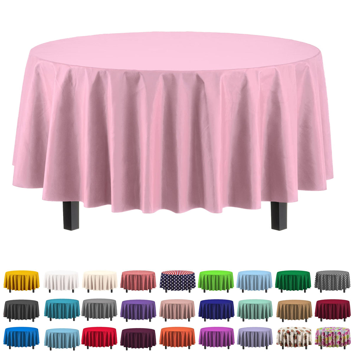 Exquisite Navy Plastic Table Cloth Disposable 6 Pack - 54 x 108 Inch Rectangle Tablecloth for 6 Foot Tables - Waterproof Table Cover for Party Wedding Birthday Graduation BBQ Catering