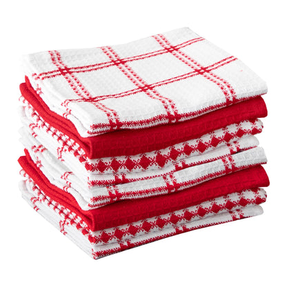 T-Fal Premium Waffle Dish Cloths: Highly Absorbent, Super Soft Long Lasting - 100% Cotton, 12"x13" Towel for Cleaning & Drying, (4-Pack), Sand
