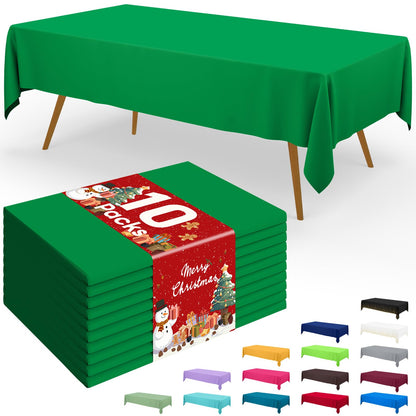 Smiry Plastic Disposable Waterproof Table Cloth - 54 x 108 Inch, 6 Packs
