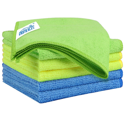 HOMEXCEL White Microfiber Cleaning Cloth 12 Pack, 12.5 x 12.5 inch Microfiber Towels for Cars, Ultra Absorbent Car Washing Cloth, Lint Free Streak Free Cleaning Rags for Car, Kitchen, and Window