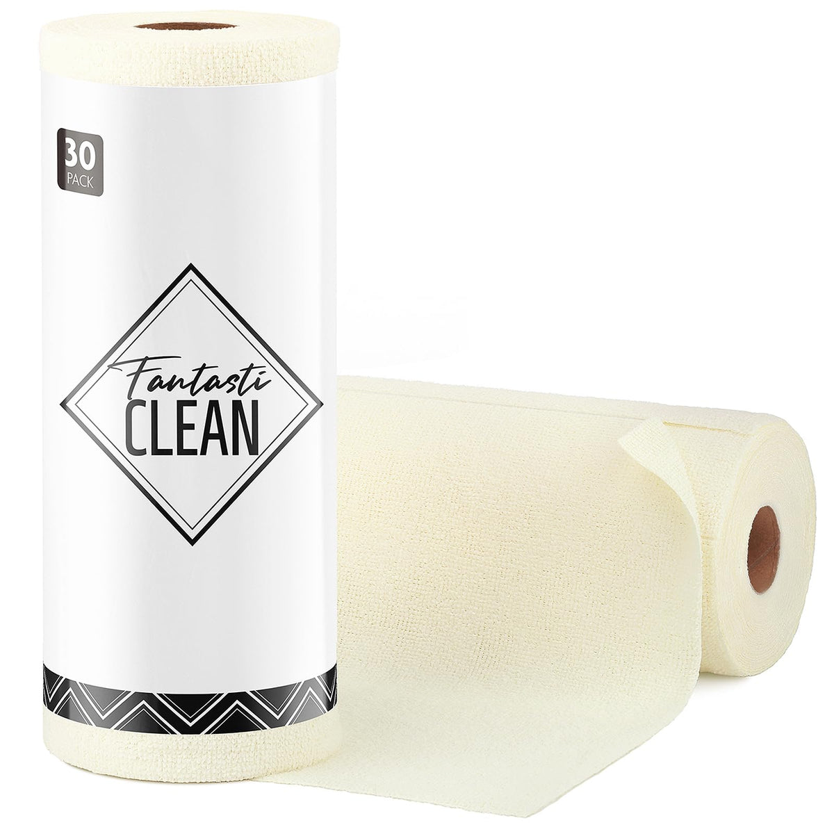 Fantasticlean Microfiber Cleaning Cloth Roll -75 Pack, 12" x 12" (Pink)