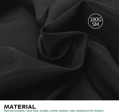 Surmente 90x156 Inch Black Tablecloth for 8 Foot Rectangle Tables