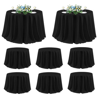 sancua 2 Pack White Table Cloth 60x102 Inch for 6 Feet Rectangle Tables