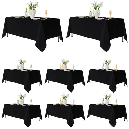Fitable 6 Pack White Table Cloths 70x120 Inch for 6-8 Ft Rectangle Tables