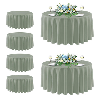 sancua 2 Pack White Table Cloth 60x102 Inch for 6 Feet Rectangle Tables