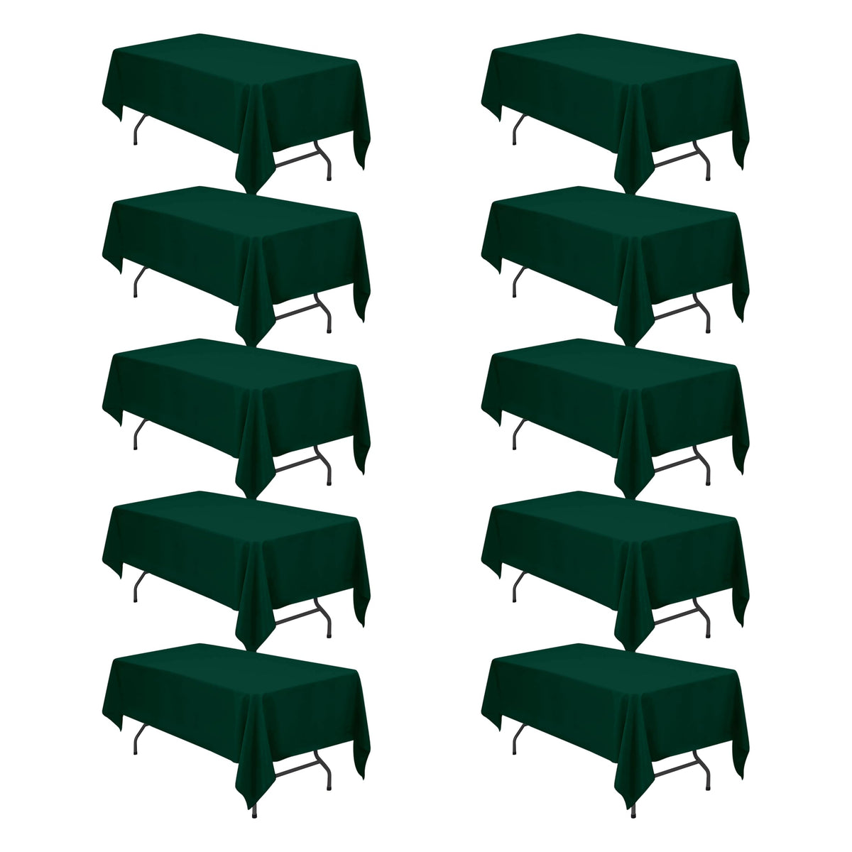BRILLMAX 6 Pack White Tablecloths 60x126 Inch for 8ft Rectangle Tables