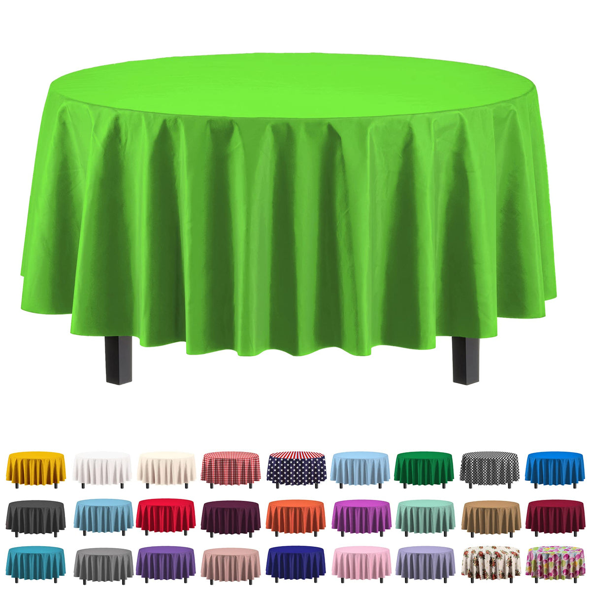 Exquisite Navy Plastic Table Cloth Disposable 6 Pack - 54 x 108 Inch Rectangle Tablecloth for 6 Foot Tables - Waterproof Table Cover for Party Wedding Birthday Graduation BBQ Catering