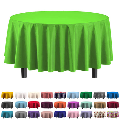Exquisite Navy Plastic Table Cloth Disposable 6 Pack - 54 x 108 Inch Rectangle Tablecloth for 6 Foot Tables - Waterproof Table Cover for Party Wedding Birthday Graduation BBQ Catering