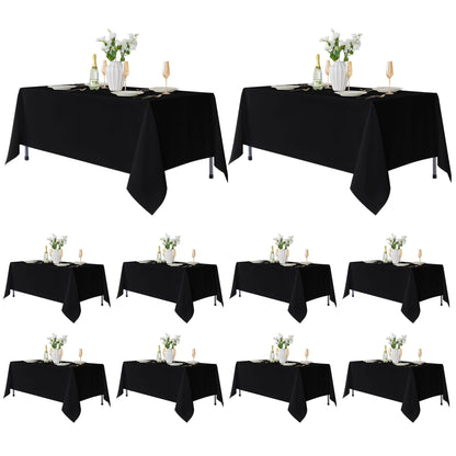 Fitable 6 Pack White Table Cloths 70x120 Inch for 6-8 Ft Rectangle Tables