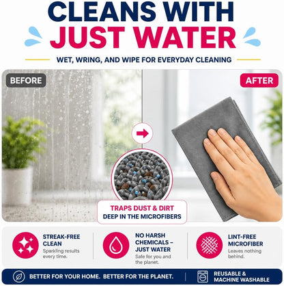 2026 New Upgrade Magic Cleaning Cloth 6Pcs,Thickened Large-Sized 12 * 16IN