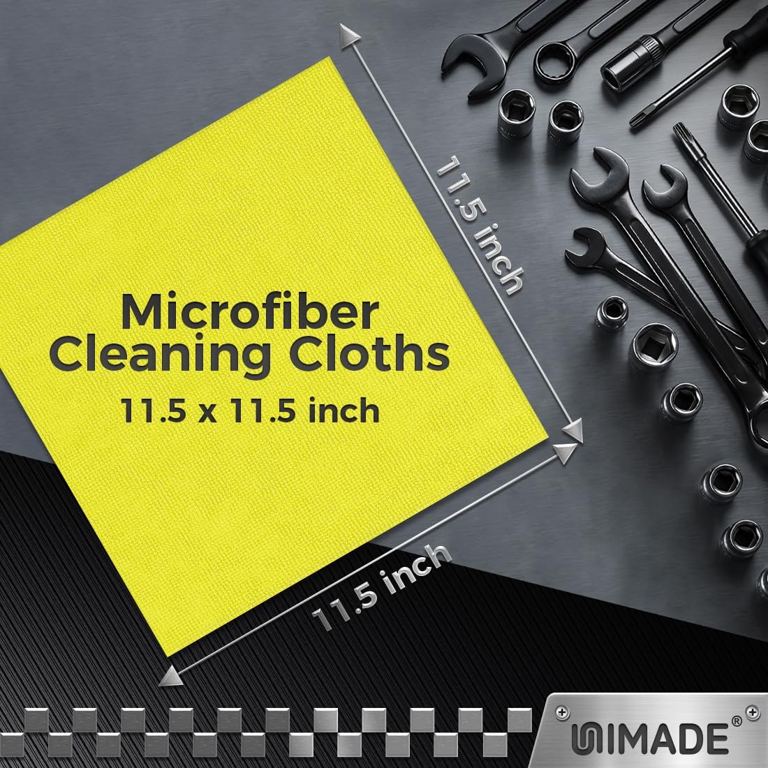 UNIMADE Microfiber Cleaning Cloth, 100PK Commercial Grade Work Rags