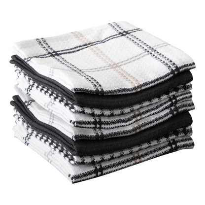 T-Fal Premium Waffle Dish Cloths: Highly Absorbent, Super Soft Long Lasting - 100% Cotton, 12"x13" Towel for Cleaning & Drying, (4-Pack), Sand