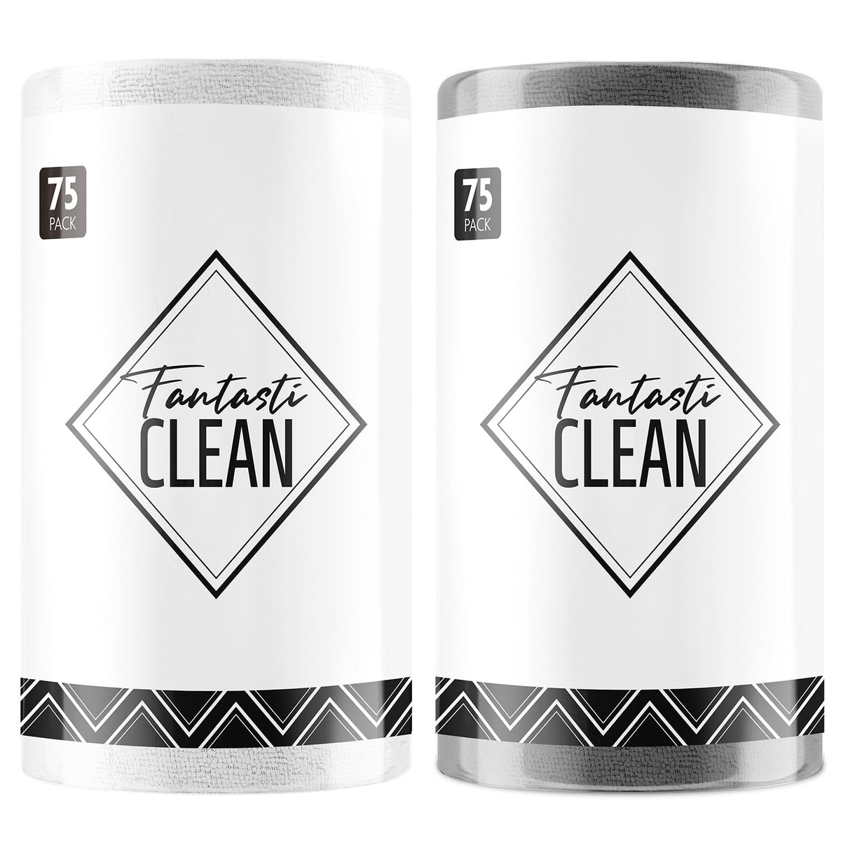 Fantasticlean Microfiber Cleaning Cloth Roll -75 Pack, 12" x 12" (Pink)