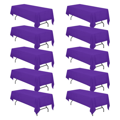 BRILLMAX 6 Pack White Tablecloths 60x126 Inch for 8ft Rectangle Tables
