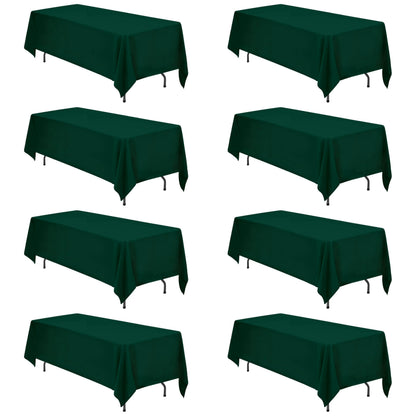 BRILLMAX 6 Pack White Tablecloths 60x126 Inch for 8ft Rectangle Tables