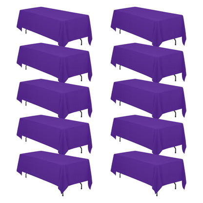 BRILLMAX 6 Pack White Tablecloths 60x126 Inch for 8ft Rectangle Tables