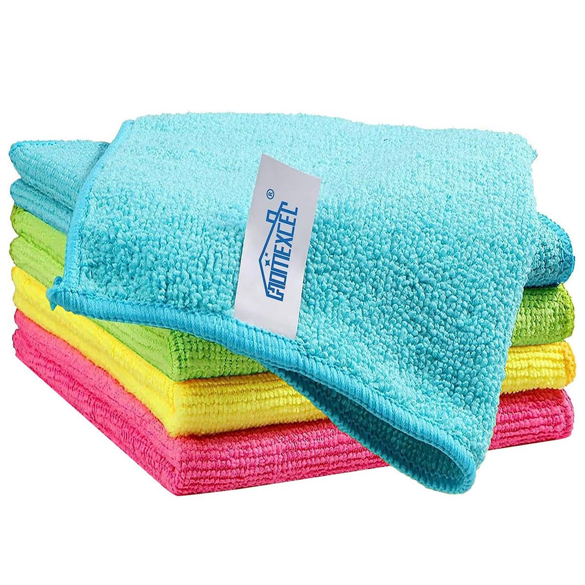 HOMEXCEL 8PK Microfiber Cleaning Cloth, Cleaning Rags for Home, 11.5x11.5in