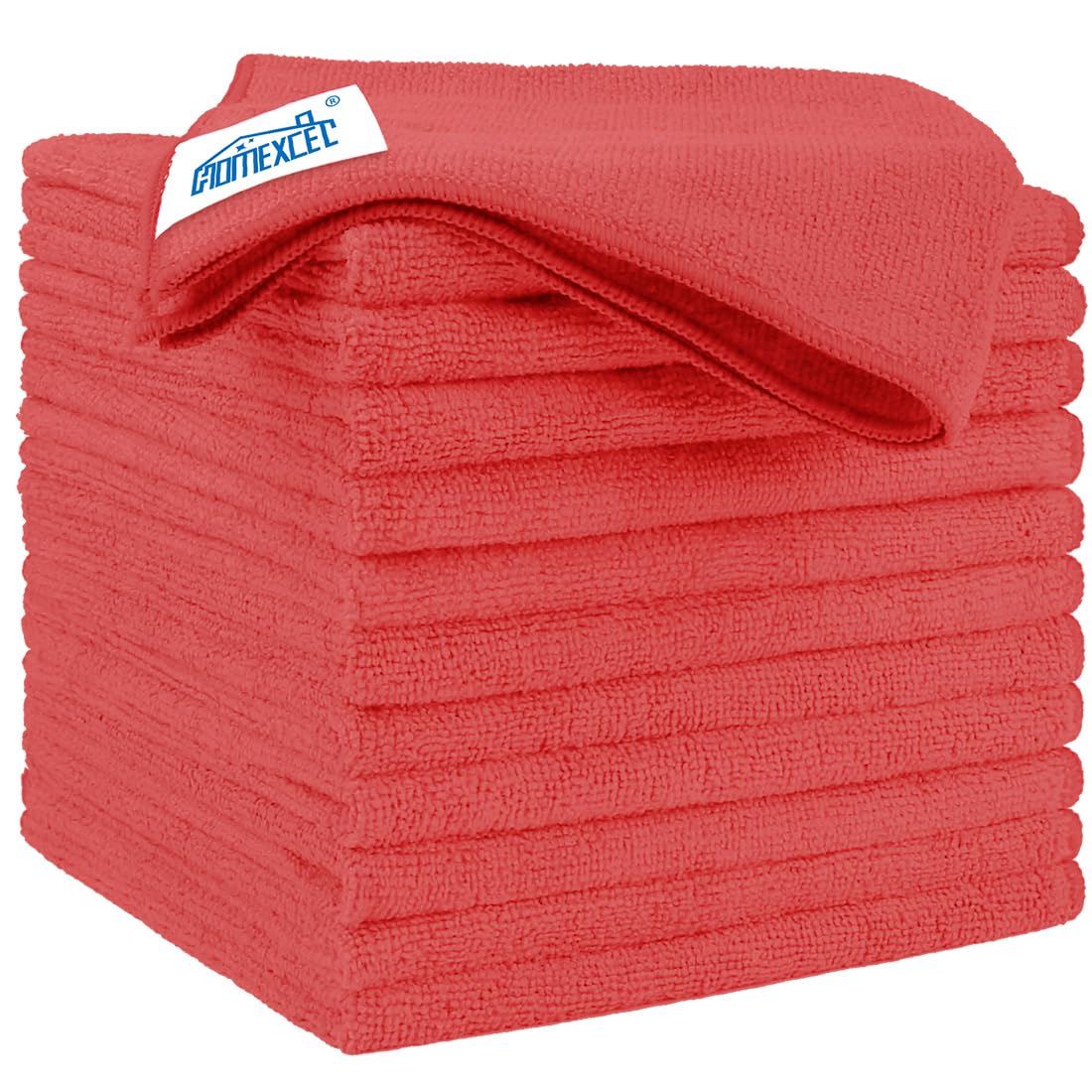 HOMEXCEL White Microfiber Cleaning Cloth 12 Pack, 12.5 x 12.5 inch Microfiber Towels for Cars, Ultra Absorbent Car Washing Cloth, Lint Free Streak Free Cleaning Rags for Car, Kitchen, and Window