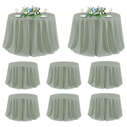 sancua 2 Pack White Table Cloth 60x102 Inch for 6 Feet Rectangle Tables
