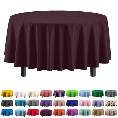 Exquisite Navy Plastic Table Cloth Disposable 6 Pack - 54 x 108 Inch Rectangle Tablecloth for 6 Foot Tables - Waterproof Table Cover for Party Wedding Birthday Graduation BBQ Catering