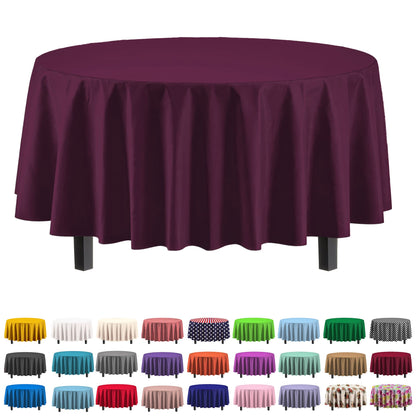 Exquisite Navy Plastic Table Cloth Disposable 6 Pack - 54 x 108 Inch Rectangle Tablecloth for 6 Foot Tables - Waterproof Table Cover for Party Wedding Birthday Graduation BBQ Catering