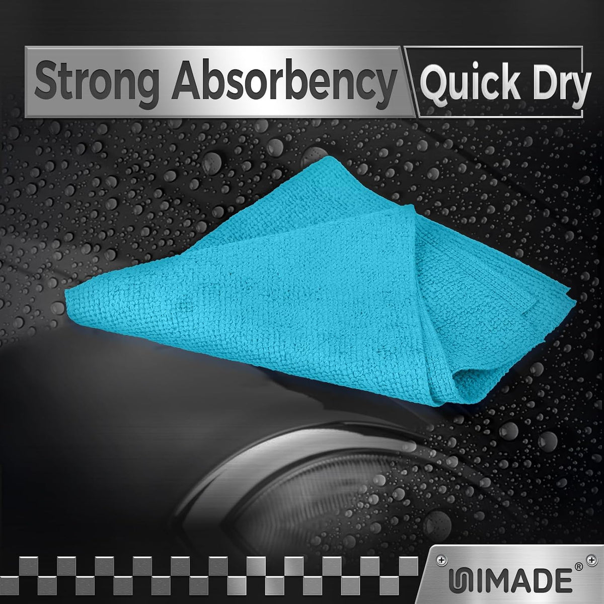 UNIMADE Microfiber Cleaning Cloth, 100PK Commercial Grade Work Rags