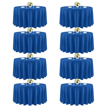 White Rectangle Table Cloth 60 x 102 Inch, 8 Pack