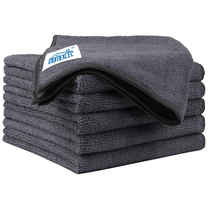 HOMEXCEL Black Microfiber Cleaning Cloth 12 Pack, 12.5 x 12.5 inch Microfiber Towels for Cars, Ultra Absorbent Car Washing Cloth, Lint Free Streak Free Cleaning Rags for Car, Kitchen, and Window