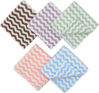 Microfiber Cleaning Cloth, 10 Pack Microfiber Rags,12”x12”,Mix Color