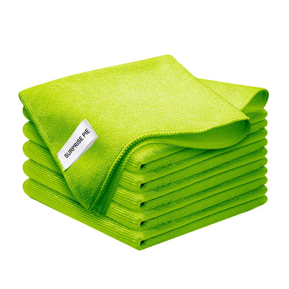 400 GSM Microfiber Cleaning Cloths, Ultra Absorbent, Thick, Lint Free Reusable Cleaning Cloths for Kitchen, Glass, Stainless Steel, Car Detailing & Household Cleaning, 6 Pack, 12" x 12"