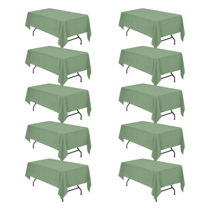BRILLMAX 6 Pack White Tablecloths 60x126 Inch for 8ft Rectangle Tables