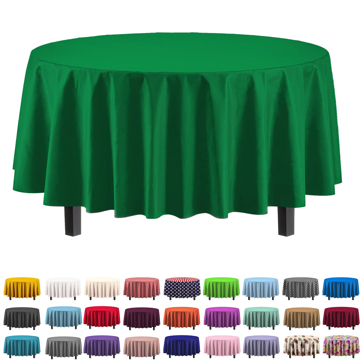 Exquisite Navy Plastic Table Cloth Disposable 6 Pack - 54 x 108 Inch Rectangle Tablecloth for 6 Foot Tables - Waterproof Table Cover for Party Wedding Birthday Graduation BBQ Catering