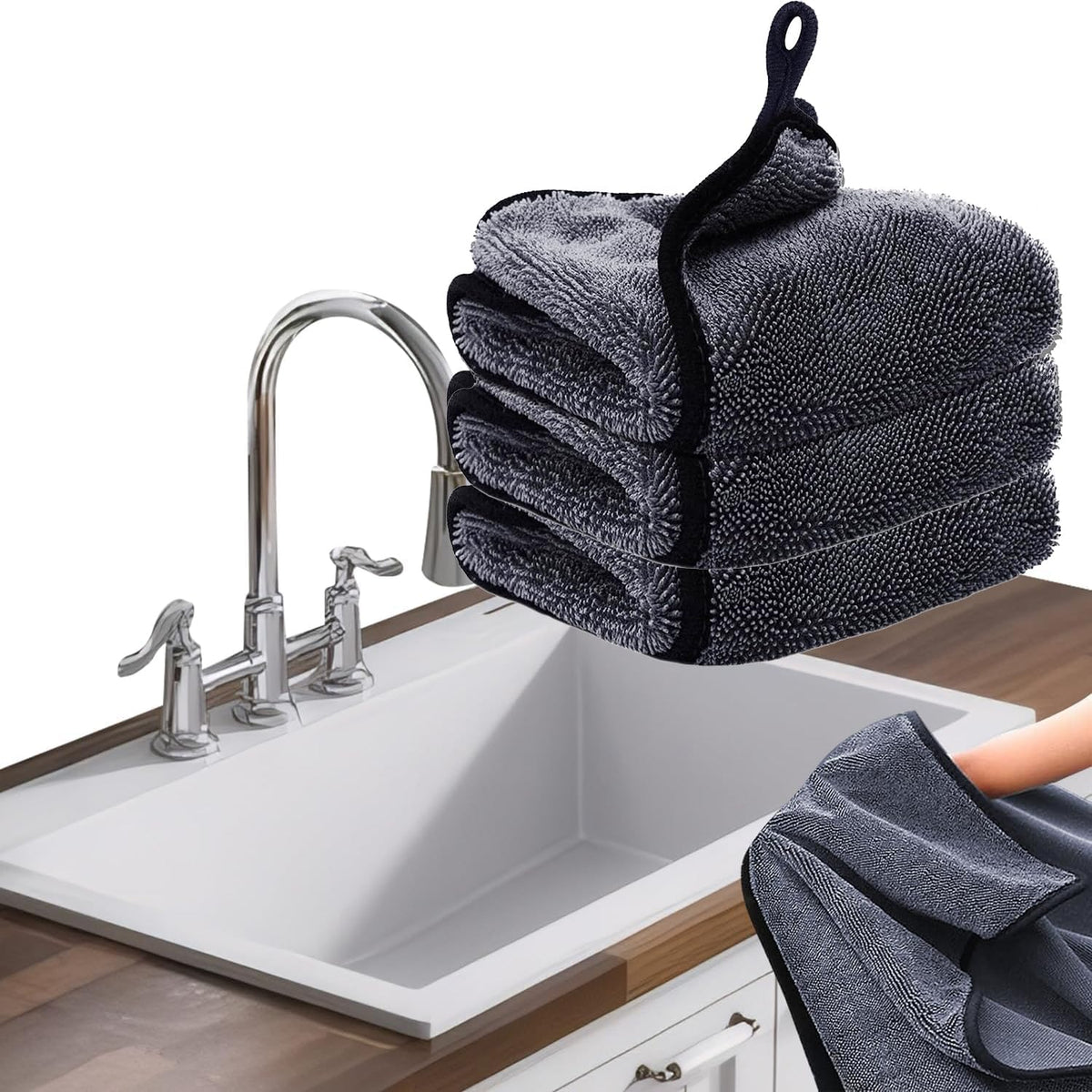 Shiny Cleaning Wipes, 3Pack Shiny Cloths Drying Towels,Shower Doors Drying Towels,16 * 16" Streak Free Glass Window Car Mirror Super Absorben Microfiber Cleaning Cloths