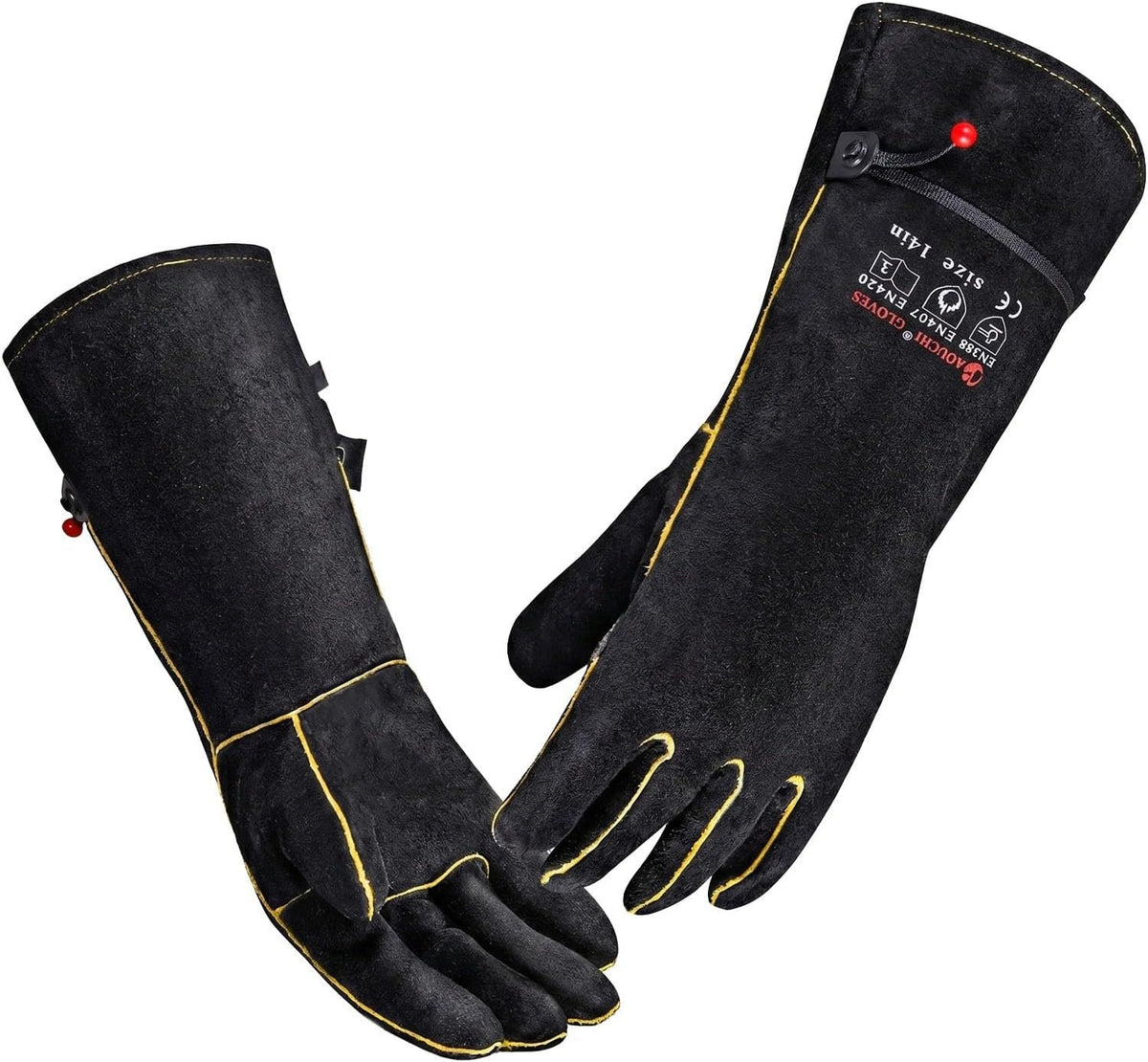 932℉ Heat Resistant Leather Welding Gloves for Men & Women