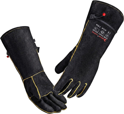 932℉ Heat Resistant Leather Welding Gloves for Men & Women