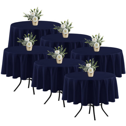 Fitable 6 Pack White Table Cloths 70x120 Inch for 6-8 Ft Rectangle Tables