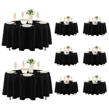 Fitable 6 Pack White Table Cloths 70x120 Inch for 6-8 Ft Rectangle Tables