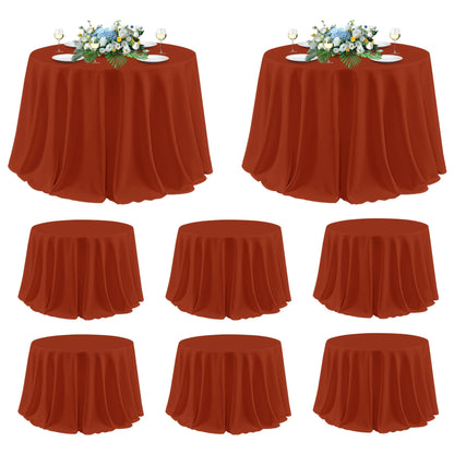 sancua 2 Pack White Table Cloth 60x102 Inch for 6 Feet Rectangle Tables