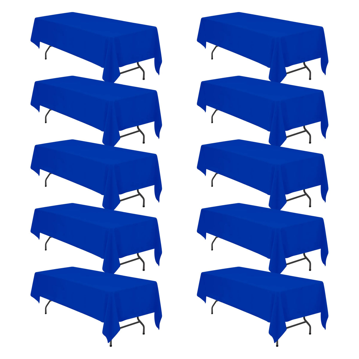 BRILLMAX 6 Pack White Tablecloths 60x126 Inch for 8ft Rectangle Tables