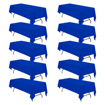 BRILLMAX 6 Pack White Tablecloths 60x126 Inch for 8ft Rectangle Tables