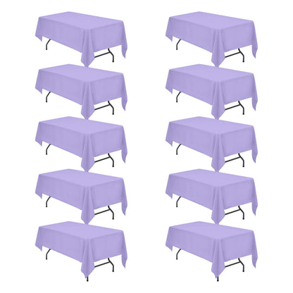 BRILLMAX 6 Pack White Tablecloths 60x126 Inch for 8ft Rectangle Tables