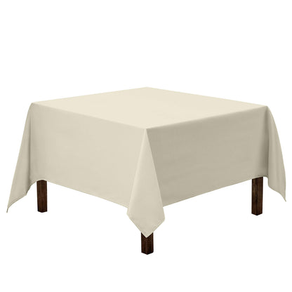 Gee Di Moda Square Tablecloth - 70 x 70 Inch Black Table Cloth for Medium Square or Round Tables - Heavy Duty Washable Fabric - for Buffet Table, Holiday Party, Dinner, Wedding & Baby Shower
