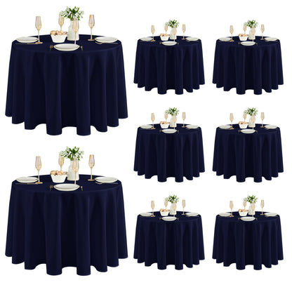 Fitable 6 Pack White Table Cloths 70x120 Inch for 6-8 Ft Rectangle Tables