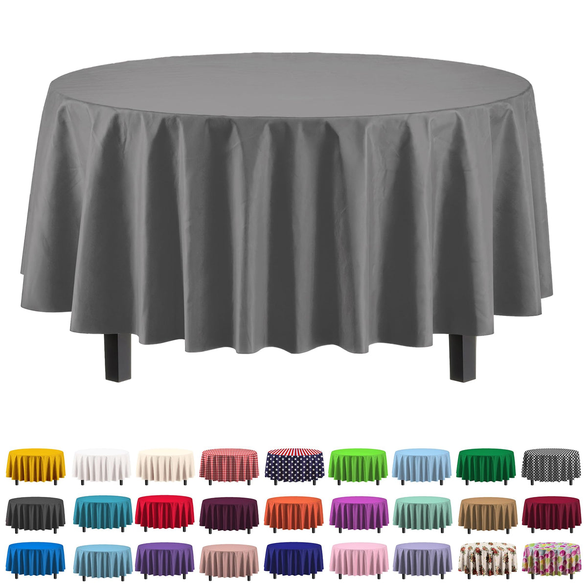 Exquisite Navy Plastic Table Cloth Disposable 6 Pack - 54 x 108 Inch Rectangle Tablecloth for 6 Foot Tables - Waterproof Table Cover for Party Wedding Birthday Graduation BBQ Catering