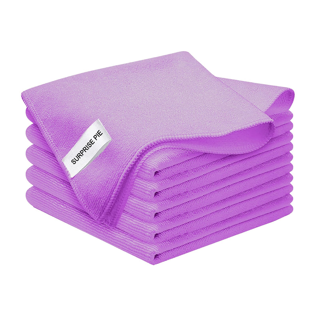 400 GSM Microfiber Cleaning Cloths, Ultra Absorbent, Thick, Lint Free Reusable Cleaning Cloths for Kitchen, Glass, Stainless Steel, Car Detailing & Household Cleaning, 6 Pack, 12" x 12"